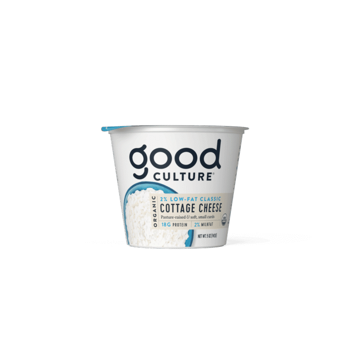 organic cottage cheese, 2% milkfat, 5 oz