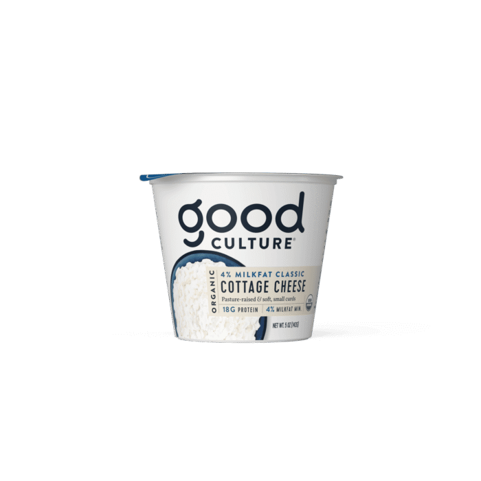 organic cottage cheese, 4% milkfat, 5 oz