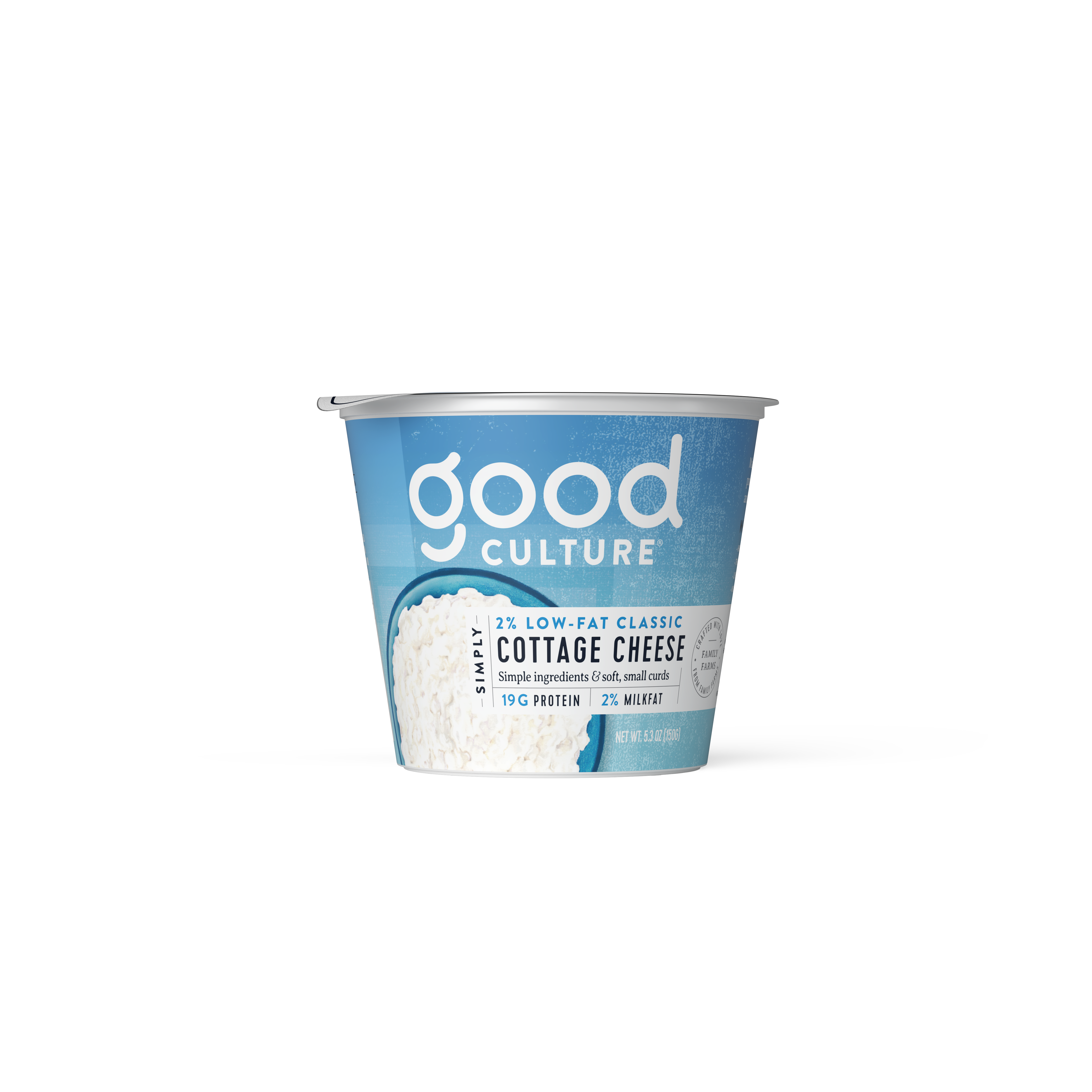 simply cottage cheese, 2% milkfat, 5.3 oz