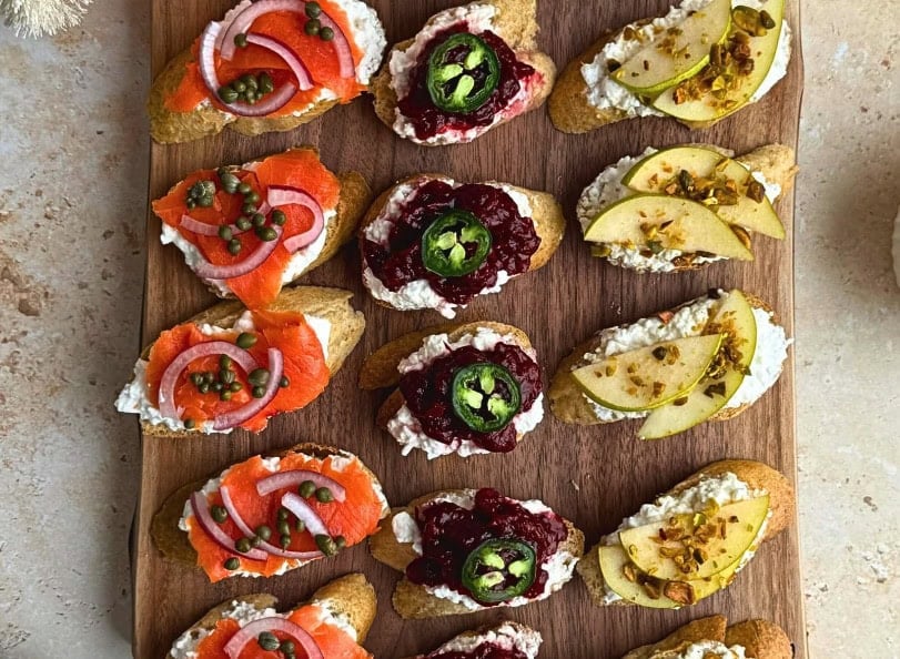 cottage cheese crostinis